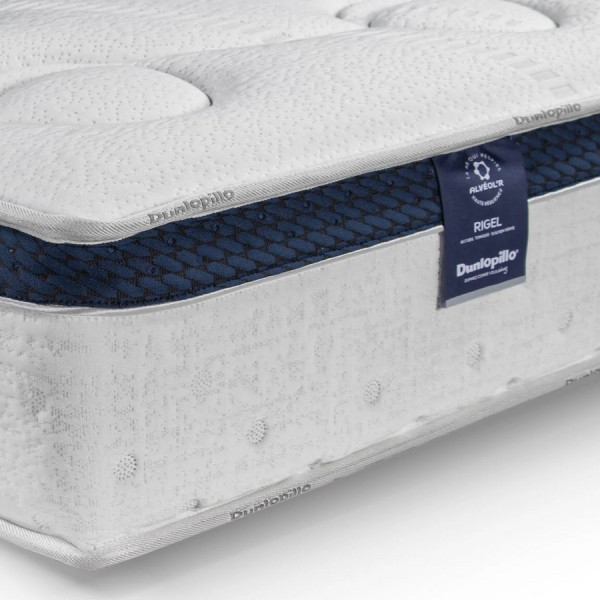 Matelas DUNLOPILLO RIGEL soutien ferme - mousse Alvéol'r H23cm - 14 tailles