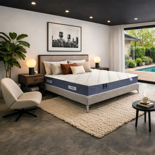 Matelas DUNLOPILLO NAOS soutien ferme - ressorts ensachés H21cm - 12 tailles