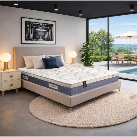 Matelas DUNLOPILLO CANOPUS soutien ferme - ressorts ensachés H24cm - 12 tailles