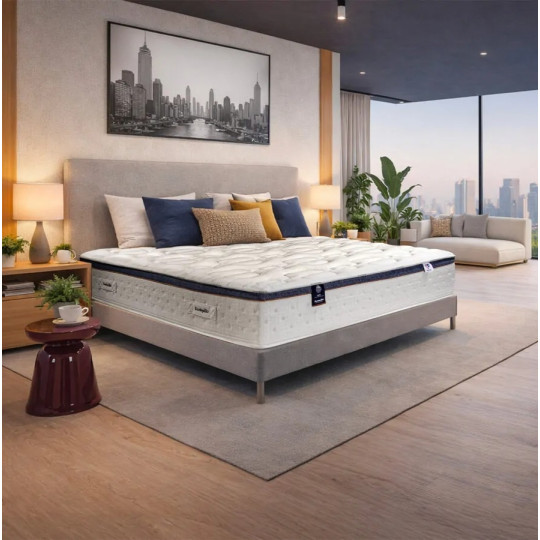 Matelas DUNLOPILLO ALYA soutien équilibré - ressorts ensachés H28cm - 12 tailles