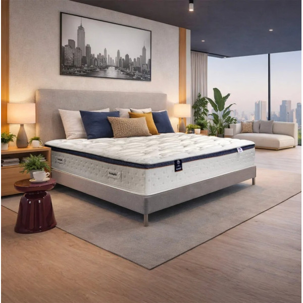 Matelas DUNLOPILLO ALYA soutien équilibré - ressorts ensachés H28cm - 12 tailles