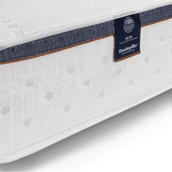 Matelas DUNLOPILLO ALYA soutien équilibré - ressorts ensachés H28cm - 12 tailles