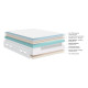 Matelas DUNLOPILLO ALYA soutien équilibré - ressorts ensachés H28cm - 12 tailles