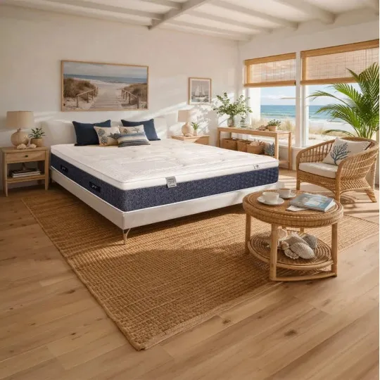 Matelas fixe ou relax DUNLOPILLO NIRVANA soutien équilibré - mousse Aérial Réactive H26cm - 15 tailles