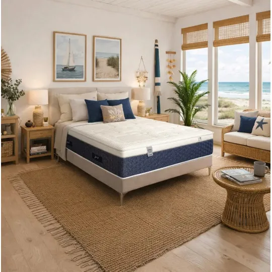 Matelas fixe ou relax DUNLOPILLO NIRVANA + soutien équilibré - mousse Aérial Réactive H31cm - 15 tailles