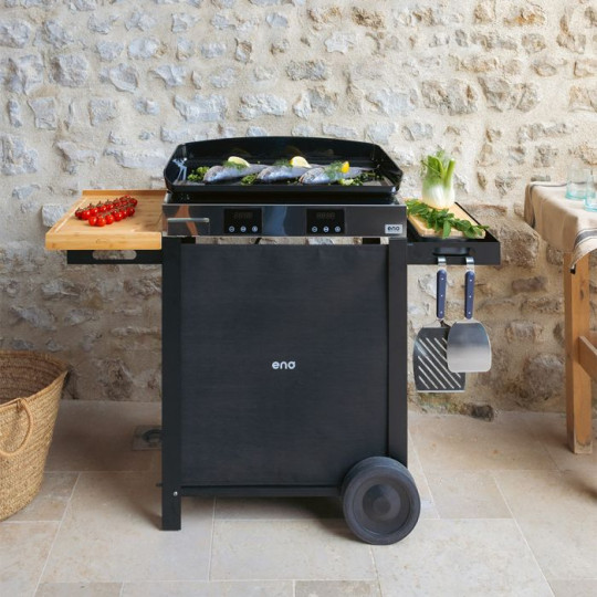 Combo plancha électrique chariot ENO Initial 65cm inox