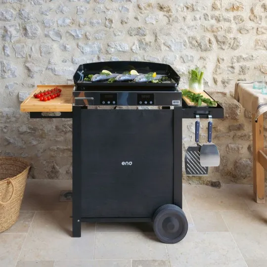Combo plancha électrique chariot ENO Initial 65cm inox