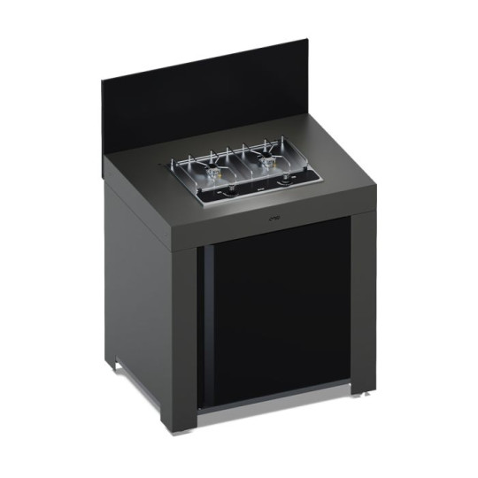 Meuble table de cuisson ENO Modulo Master table encastrée Gris cargo cuisine d'extérieur