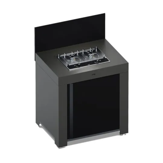 Meuble table de cuisson ENO Modulo Master table encastrée Gris cargo cuisine d'extérieur