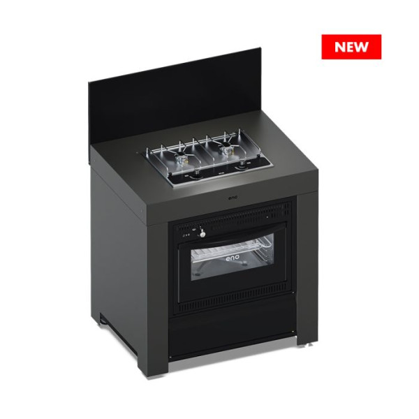 Meuble combiné table de cuisson et four ENO Modulo Master Gris cargo cuisine d'extérieur