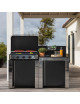 Ensemble cuisine ENO Essential 2 modules - coloris Sauge cuisine d'extérieur