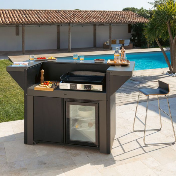 Ensemble cuisine ENO Essential 2 modules - coloris Sauge cuisine d'extérieur