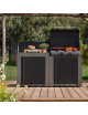Ensemble cuisine ENO Comfort 5 modules - coloris Sauge cuisine d'extérieur