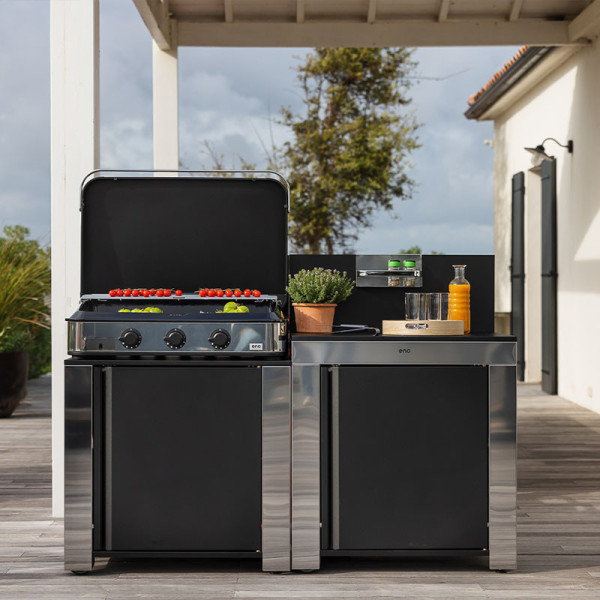 Ensemble cuisine ENO Essential 2 modules - coloris Navy cuisine d'extérieur
