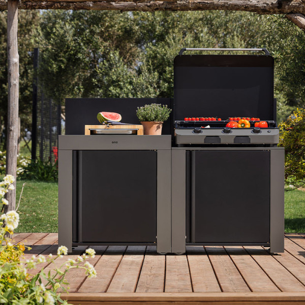 Ensemble cuisine ENO Essential 2 modules - coloris Navy cuisine d'extérieur