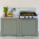 Ensemble cuisine ENO Essential 2 modules - coloris Sauge cuisine d'extérieur