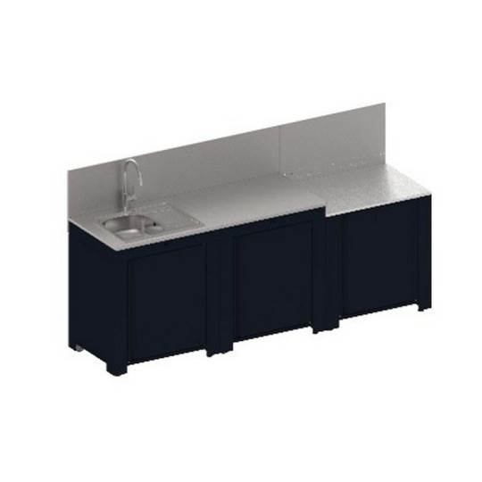 Ensemble cuisine ENO Essential 3 modules - coloris Navy cuisine d'extérieur