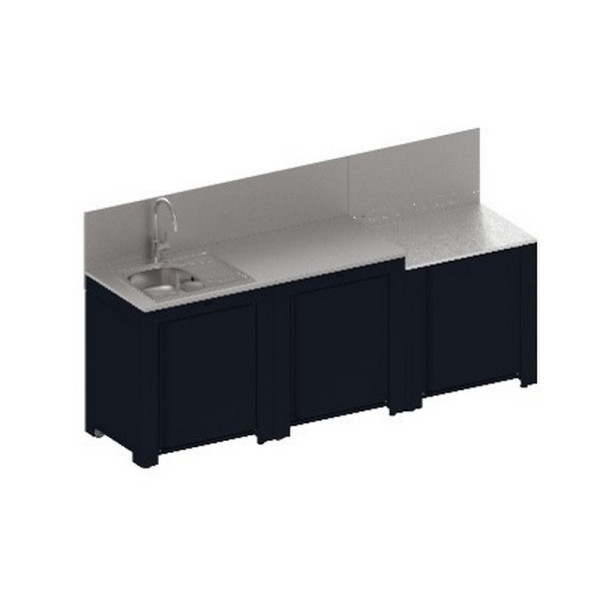 Ensemble cuisine ENO Essential 3 modules - coloris Navy cuisine d'extérieur