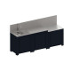 Ensemble cuisine ENO Essential 3 modules - coloris Navy cuisine d'extérieur