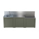 Ensemble cuisine ENO Essential 3 modules - coloris Sauge cuisine d'extérieur