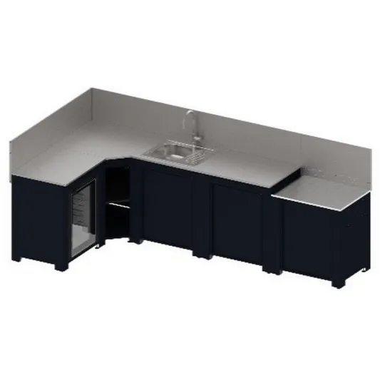 Ensemble cuisine ENO Comfort 5 modules - coloris Navy cuisine d'extérieur