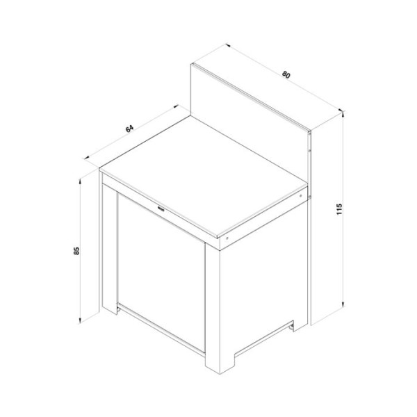 Meuble cuisine ENO Modulo plan de travail - coloris Navy cuisine d'extérieur
