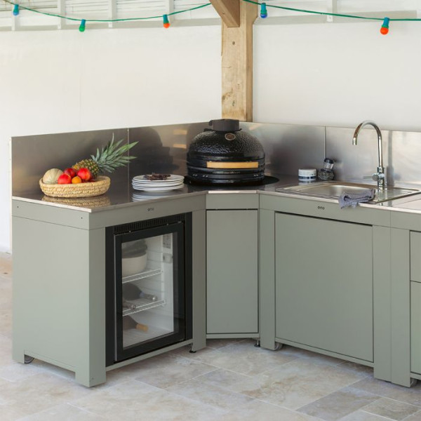 Meuble cuisine ENO Modulo évier - coloris Sauge cuisine d'extérieur