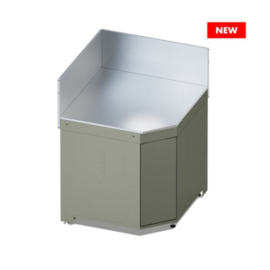 Meuble cuisine ENO Modulo angle - coloris Sauge cuisine d'extérieur