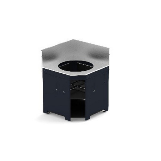 Meuble cuisine ENO Modulo angle pour Kamado - coloris Navy cuisine d'extérieur