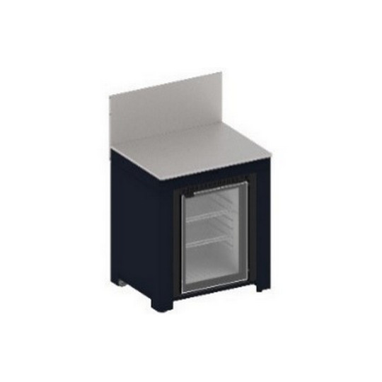 Meuble cuisine ENO Modulo frigo 75L - coloris Navy cuisine d'extérieur