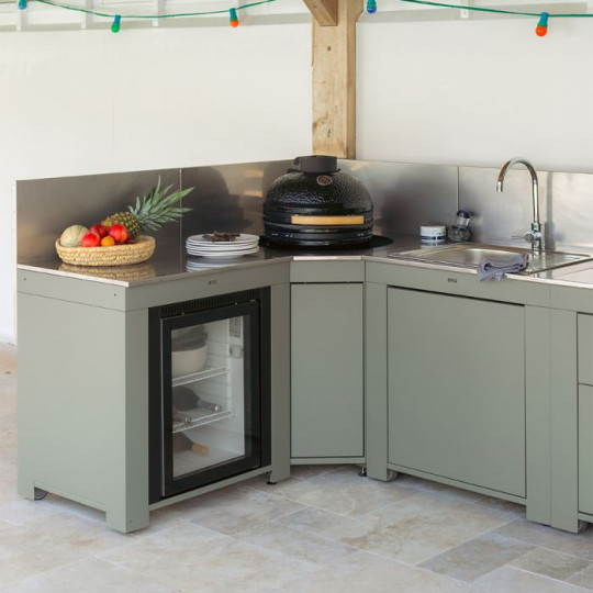 Meuble cuisine ENO Modulo frigo 75L - coloris Sauge cuisine d'extérieur