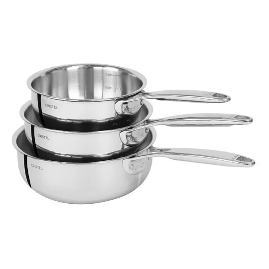 Set batterie 3 casseroles Castel Pro Cristel