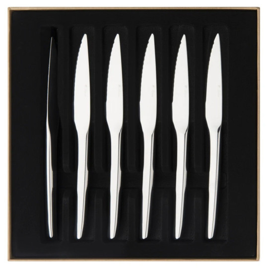 Coffret de 6 couteaux à steak GUY DEGRENNE Guest en acier inoxydable