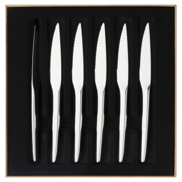 Coffret de 6 couteaux à steak GUY DEGRENNE Guest en acier inoxydable