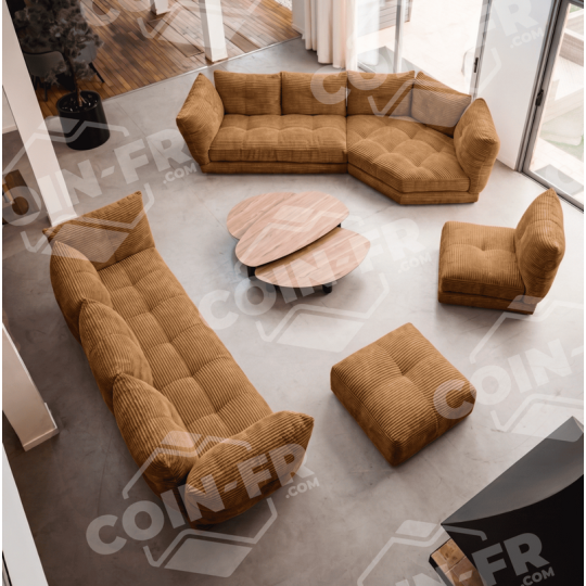 Canapé Sawa 4 places 3m20 RALPH M Tissu Cabourg - 21 coloris