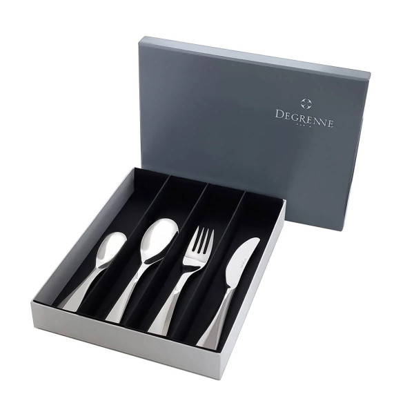 Coffret de 4 couverts enfant GUY DEGRENNE Petit Gourmet en acier inoxydable