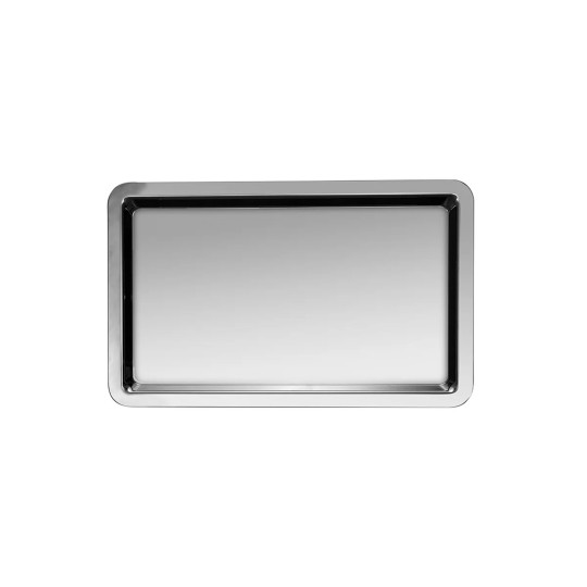 Plateau GUY DEGRENNE Newport en acier inoxydable 22x14cm