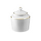 Sucrier GUY DEGRENNE Eclipse Galon Or en porcelaine blanche