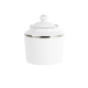 Sucrier GUY DEGRENNE Eclipse Galon Platine en porcelaine blanche