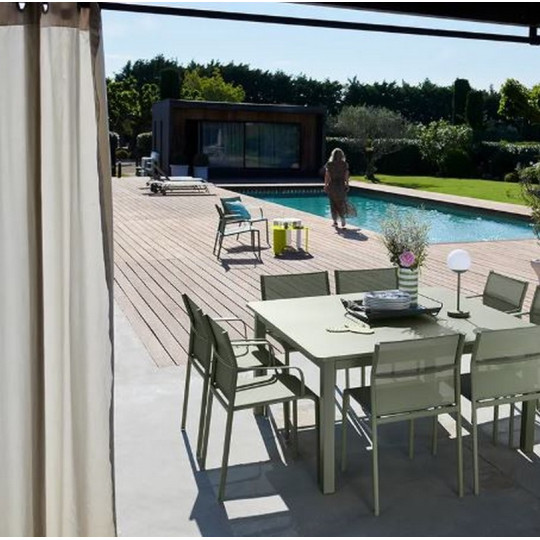 Chaise avec accoudoirs bridge de jardin FERMOB Cadiz - 8 coloris