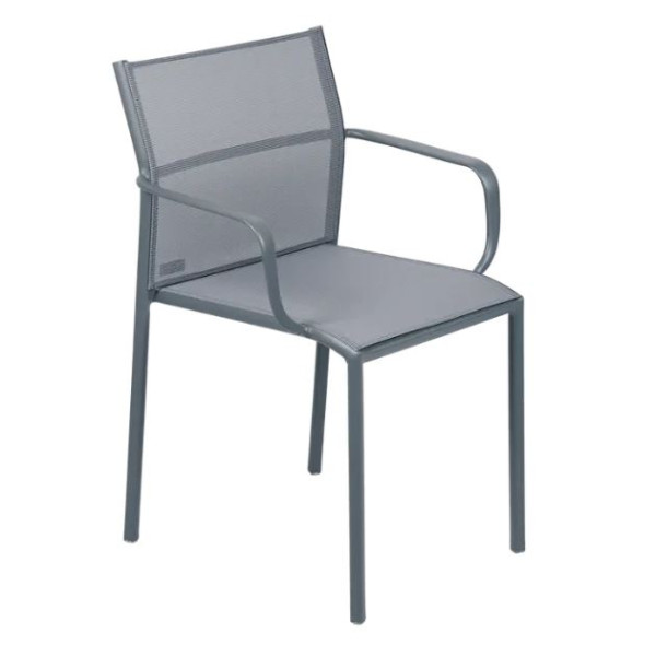 Chaise avec accoudoirs bridge de jardin FERMOB Cadiz - 8 coloris