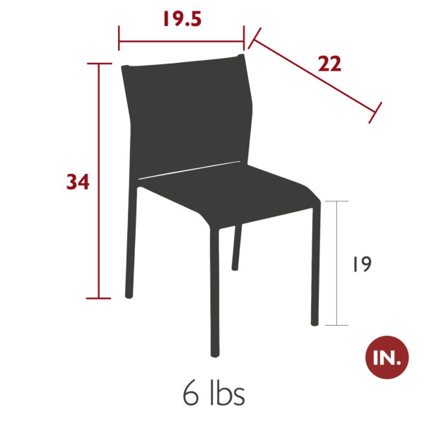 Chaise de jardin FERMOB Cadiz - 8 coloris