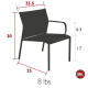 Fauteuil bas de jardin FERMOB Cadiz - 7 coloris