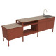 Cuisine d'extérieur 280 cm FERMOB Goosto La Généreuse Ocre rouge