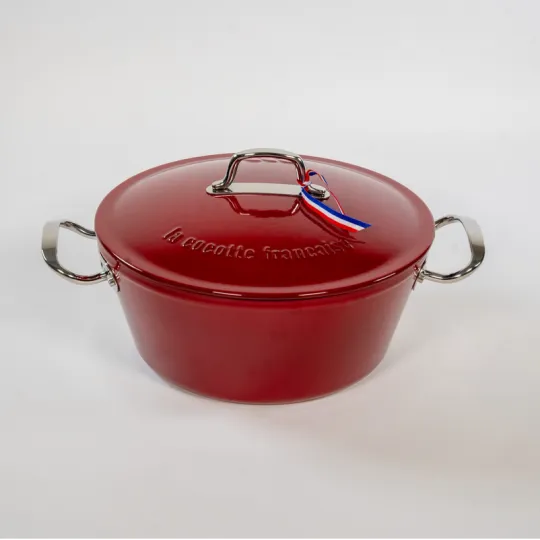 Cocotte en fonte LA COCOTTE FRANCAISE 26cm Rouge intense Rubis lumineux