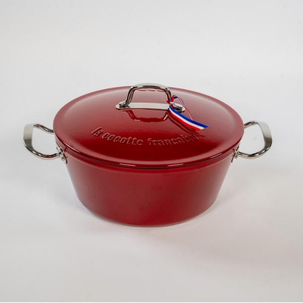 Cocotte en fonte LA COCOTTE FRANCAISE 26cm Rouge intense Rubis lumineux