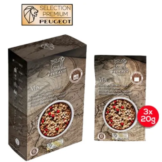 Mix fraîcheur mix de poivres pour poisson PEUGEOT SAVEURS (60g - 3 sachets fraicheur de 20g)