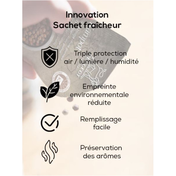 Mix fraîcheur mix de poivres pour poisson PEUGEOT SAVEURS (60g - 3 sachets fraicheur de 20g)