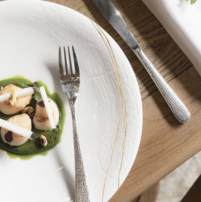 assiette en porcelaine supernature or degrenne