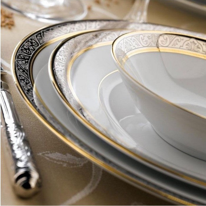 orléans deshoulières assiettes service en porcelaine